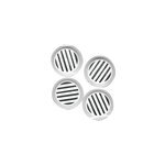 Grille d'a�ration pvc autogyre � persiennes blanche �40 mm, 4 pi�ces