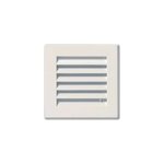 Grille d'a�ration pvc autogyre � persiennes blanche r�glable 140 x 140 mm