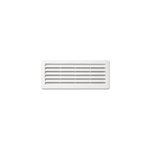 Grille d'aration pvc autogyre  persiennes avec moustiquaire blanche 230 x 85 mm