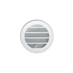 Grille d'a�ration pvc autogyre � persiennes avec moustiquaire blanche r�glable �100 mm