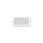 Grille d'aération pvc pour menuiserie autogyre à persiennes avec moustiquaire blanche 130 x 61 mm Grille d'aération pvc pour menuiserie autogyre à persiennes avec moustiquaire blanche 130 x 61 mm
