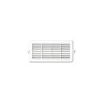 Grille d'aération pvc pour menuiserie autogyre à persiennes avec moustiquaire blanche 179 x 78 mm Grille d'aération pvc pour menuiserie autogyre à persiennes avec moustiquaire blanche 179 x 78 mm