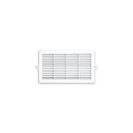 Grille d'aération pvc pour menuiserie autogyre à persiennes avec moustiquaire blanche 236 x 130 mm Grille d'aération pvc pour menuiserie autogyre à persiennes avec moustiquaire blanche 236 x 130 mm