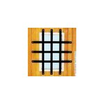 Grille de hublot afbat acier poxy noir