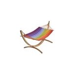 Hamac sur pied jobek eskapade multicolore + support bois Hamac sur pied jobek eskapade multicolore + support bois