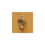 Heurtoir de porte extrieur goodhome tudy effet laiton dor h. 180 mm x l. 97 mm