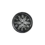 Horloge murale noire et argentée Ø 34 cm Horloge murale noire et argentée Ø 34 cm