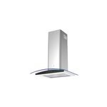 Hotte incurve en verre inox goodhome ghcg60lkss, 60 cm