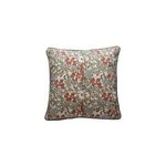 Housse de coussin en coton fleuri liberty piping vert, bleu, orange l. 40 x l. 40cm deko & co