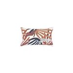Housse de coussin en coton imprim sauvage blanc, ocre, vert l. 50 x l. 30cm deko & co