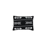 Housse de coussin en coton rahat imprim gomtrique noir et blanc l. 60 x h. 40cm goodhome