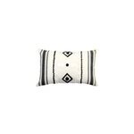 Housse de coussin en coton sirsa imprim bohme noir et blanc l. 50 x h. 30 goodhome