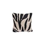 Housse de coussin en coton tuft� ray�s blanc et noir 45 x 45cm z�lie, deko & co