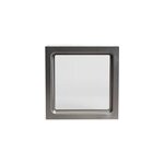 Hublot pour porte de garage carr goodhome en acier inoxydable argent l. 28, 4 x h. 28, 4 cm