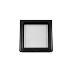 Hublot pour porte de garage carr goodhome en pvc noir l. 29 x h. 29 cm