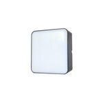 Hublot moresby led intégrée blanc neutre ip44 1000lm 16w l. 15xl. 15cm carré noir goodhome Hublot moresby led intégrée blanc neutre ip44 1000lm 16w l. 15xl. 15cm carré noir goodhome