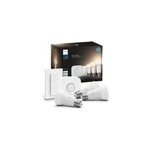 Hue white ambiance kit de d�marrage philips hue : 3 ampoules connect�es ip20 a60 e27 1055lm 9. 5w + brigde ...