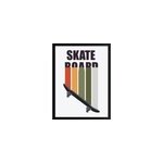 Image encadre skateboard l. 30 x h. 40 cm