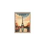 Image encadre tour eiffel dada art cadre en bois 30x40 cm