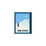 Image encadre sport d'hiver dada art cadre noir 30x40 cm