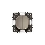 Interrupteur double va - et - vient avec voyant legrand c�liane titanium