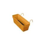 Jardinière à réserve d'eau plastique deroma like curry 49 x 28 x h. 17 cm Jardinière à réserve d'eau plastique deroma like curry 49 x 28 x h. 17 cm