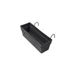 Jardinire  rserve d'eau + support deroma save r anthracite 49 x 29 x h. 17. 3cm