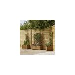 Jardinière avec treillis bois blooma bopha marron 90 x 35 x h. 140 cm Jardinière avec treillis bois blooma bopha marron 90 x 35 x h. 140 cm
