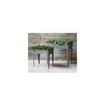 Jardinière en zinc gris 25 x 10 x h. 40 cm Jardinière en zinc gris 25 x 10 x h. 40 cm