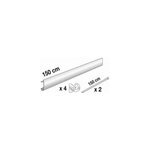Kit déco en aluminium coloris argent, 1m50. Kit déco en aluminium coloris argent, 1m50.