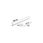 Kit d�co en aluminium coloris blanc 1m50.