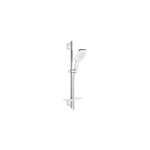 Kit de douche sans robinetterie avec douchette 3 jets + flexible + barre rglable, chrome, grohe vitalio ...