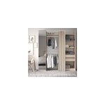 Kit dressing 1 colonne miroir effet ch�ne sindora h. 220 x l. 200 x p. 50 cm.