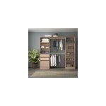 Kit dressing 2 colonnes isha décor chêne h. 200 cm x l. 220 cm x p. 48, 2 cm Kit dressing 2 colonnes isha décor chêne h. 200 cm x l. 220 cm x p. 48, 2 cm