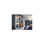 Kit dressing 2 colonnes rversibles avec rideau eklips ii coloris blanc h. 200 x l. 200 x p. 48 cm