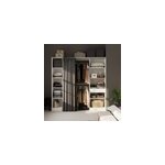 Kit dressing 2 colonnes r�versibles avec rideau eklips ii coloris blanc h. 200 x l. 200 x p. 48 cm