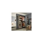 Kit dressing 2 colonnes rversibles avec rideau eklips ii dcor chne gris h. 200 x l. 200 x p. 48 cm ...