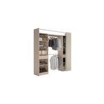 Kit dressing 2 colonnes réversibles avec 2 tiroirs effet chêne balsam h. 220 x l. 220 x p. 48 cm Kit dressing 2 colonnes réversibles avec 2 tiroirs effet chêne balsam h. 220 x l. 220 x p. 48 cm