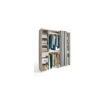 Kit dressing 2 colonnes avec rideau komet décor chêne grisé h. 200 x l. 180 x p. 50 cm Kit dressing 2 colonnes avec rideau komet décor chêne grisé h. 200 x l. 180 x p. 50 cm