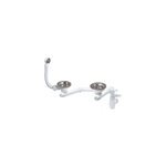 Kit pour vier avec siphon rglable blanc 90mm, bouchon et trop - plein wirquin