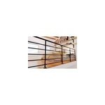 Kit garde corps  plat alumin'home noir 2m