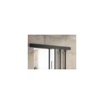 Kit porte 730 atelier noir verre clair avec rail bandeau decor assorti