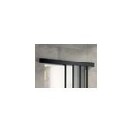 Kit porte 830 atelier noir verre depoli avec rail bandeau decor assorti