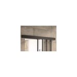 Kit porte 930 atelier noir verre clair avec rail bandeau decor assorti