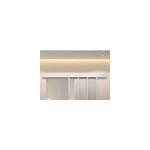 Kit porte coulissante en applique atelier blanc cadre en aluminium et verre d�poli blanc h 204 x 83 x ...