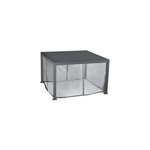 Kit de rideaux moustiquaire avec rail pour pergola evora 3. 6 x3. 6 m anthracite