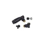 Kit robinet pour radiateur thermostatique 15x21 noir Kit robinet pour radiateur thermostatique 15x21 noir