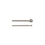 Kit de tringle � rideau double extensible embout boule athens goodhome, 120 / 210 cm, �16 / 19mm gris ...