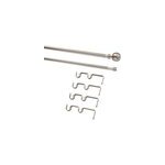 Kit de tringle � rideau double extensible embout boule athens goodhome 200 / 330 cm �19mm gris