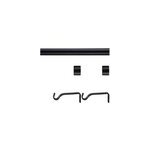 Kit de tringle  rideau extensible embout bouchon odali 120 / 210 cm, 13 / 16 mm noir mat